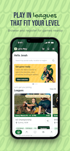 Play in leagues that fit your level